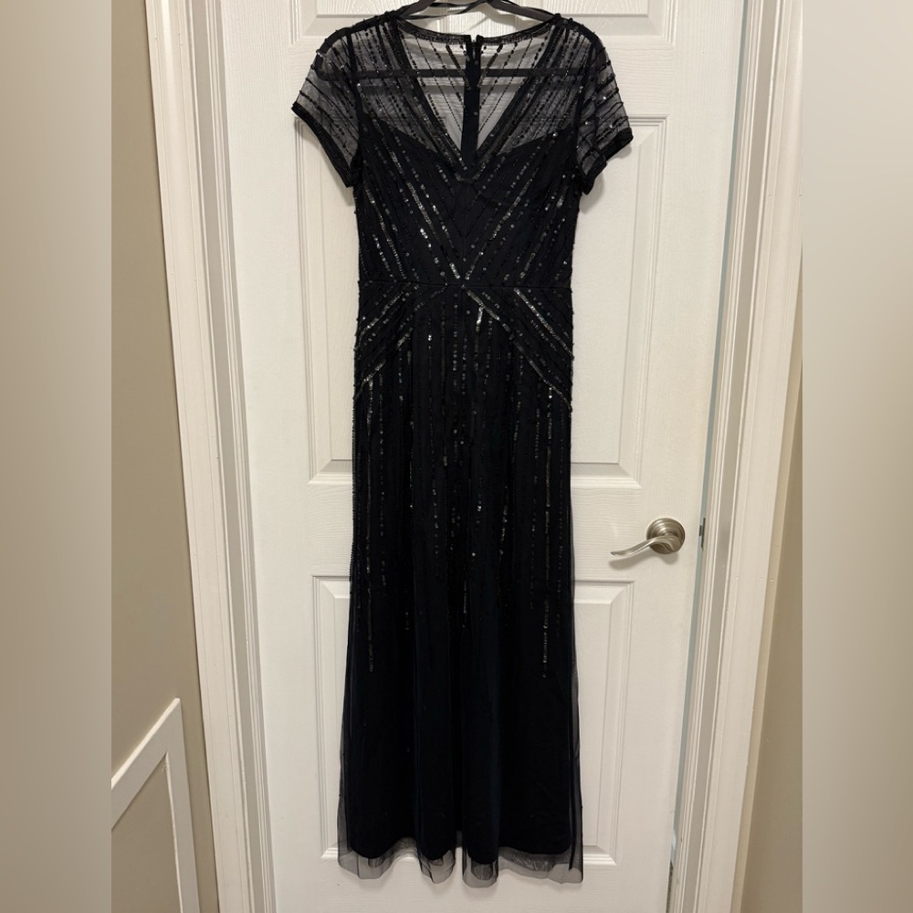 Adrianna Papell Black Sequin Dress